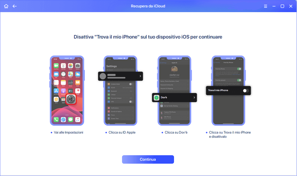 recuperare dati da iCloud2
