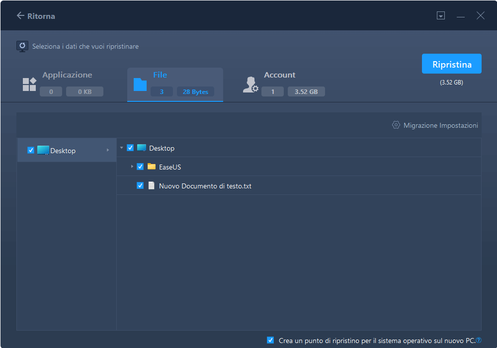 Trasferisci file tramite immagine - passaggio 3